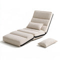 Fauteuil de détente aux lignes épurées pliant réglable, coloris beige clair