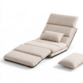 Fauteuil de détente aux lignes épurées pliant réglable, coloris beige clair