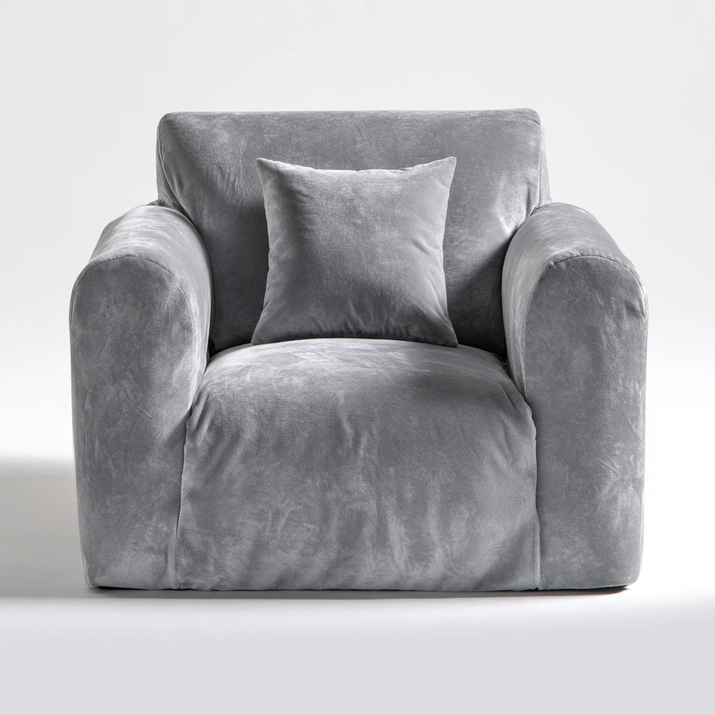 Housse extensible pour siège aux lignes épurées, coloris gris