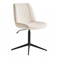 Chaise de bureau en tissu, coloris blanc cassé