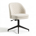 Chaise de bureau en tissu, coloris blanc cassé