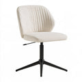 Chaise de bureau en tissu, coloris blanc cassé
