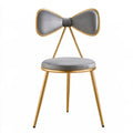 Tabouret de coiffeuse rembourré en métal, coloris doré
