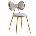 Tabouret de coiffeuse rembourré en métal, coloris doré