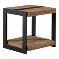 Table d'appoint carrée en bois, coloris brun clair