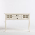 Console d'entrée en bois, coloris blanc cassé