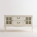 Console d'entrée en bois, coloris blanc cassé